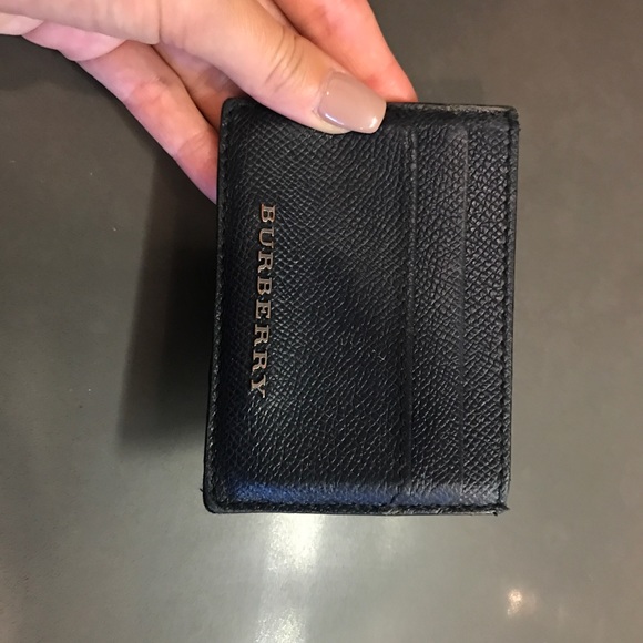 Burberry Navy Leather Card Holder - Picture 4 of 4